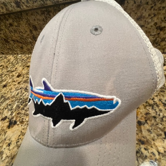 Patagonia Roy Fitz Gray Trucker Hat Mesh Back Adjustable Snap ClosureMen’s Unisx - Picture 2 of 5
